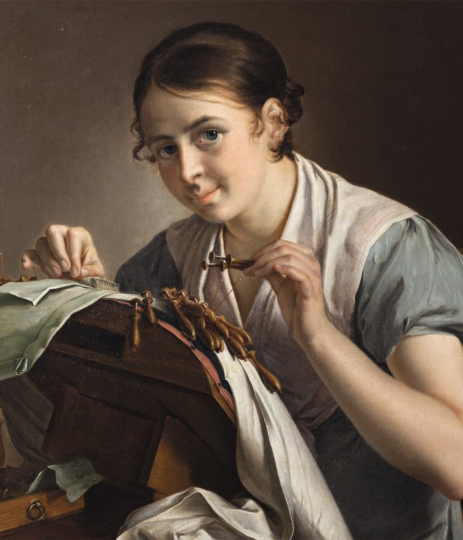 В. А. Тропинин. Кружевница. 1824