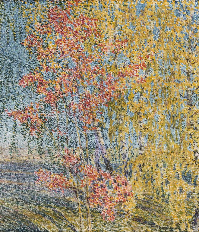 И.Э. Грабарь. Рябинка и березы. 1906 