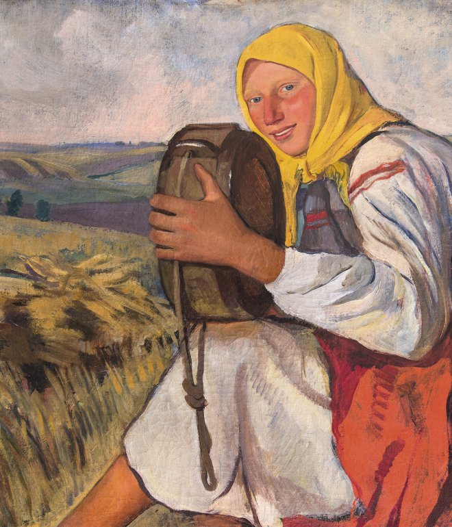З.Е. Серебрякова. Крестьянка с квасником. 1914